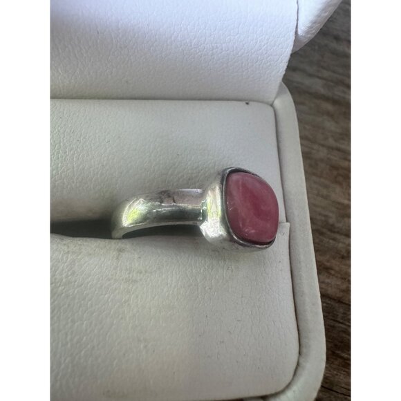 Vintage Sterling Silver Ring With Rhodochrosite stone - Picture 3 of 6